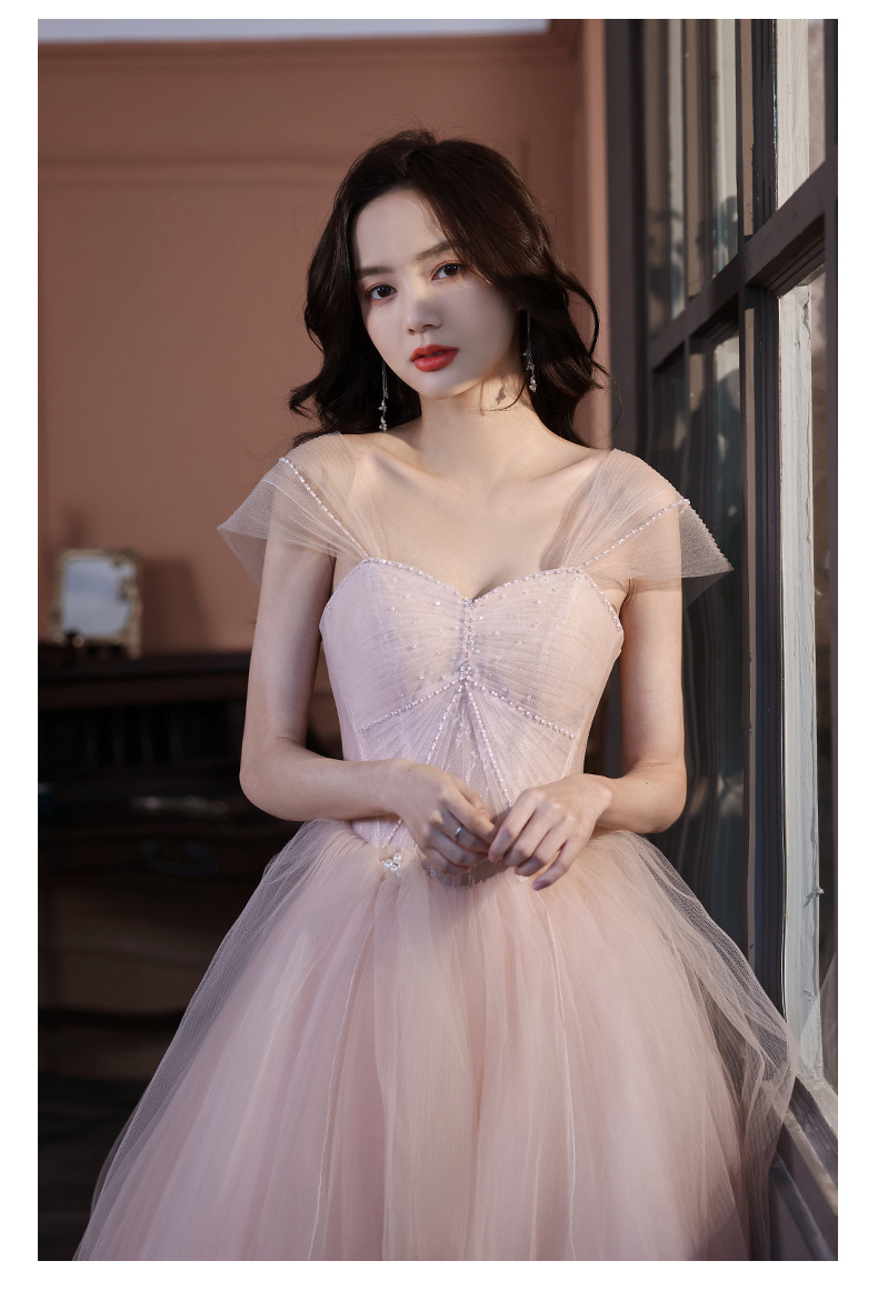 晚礼服女2025春季新款生日小礼裙宴会长款主持人法式显瘦演出礼服-阿里巴巴