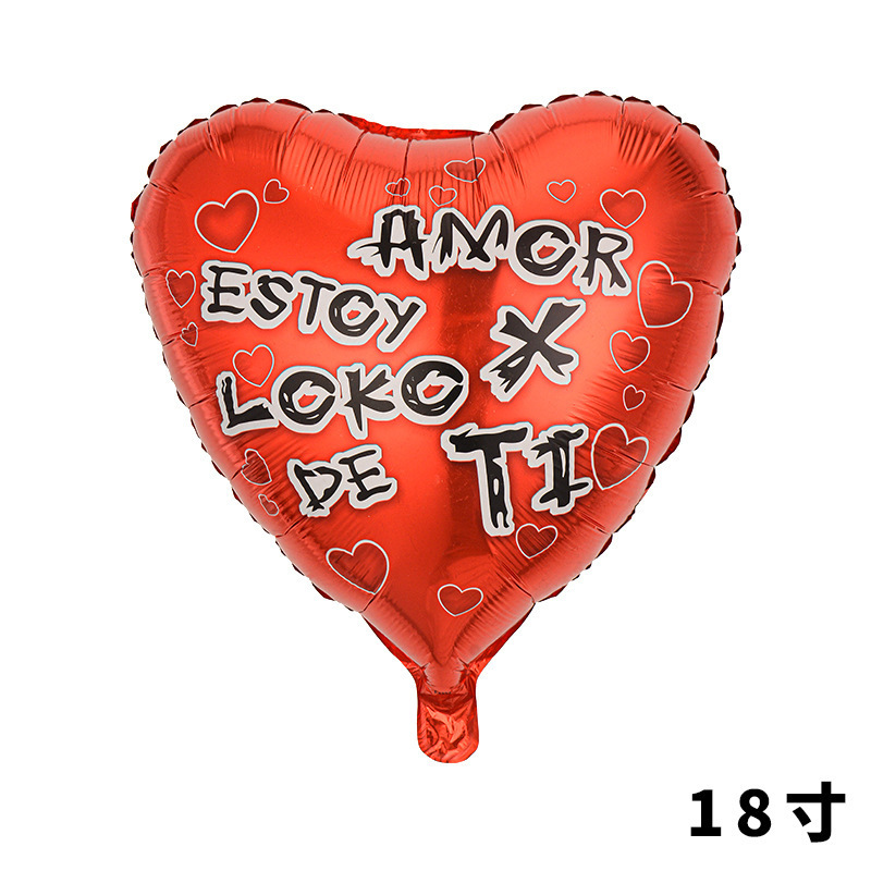 Globo de película de aluminio de amor occidental de 18 pulgadas LOVE Tanabata Día de San Valentín Boda Boda Confesión romántica Diseño de globo image 25