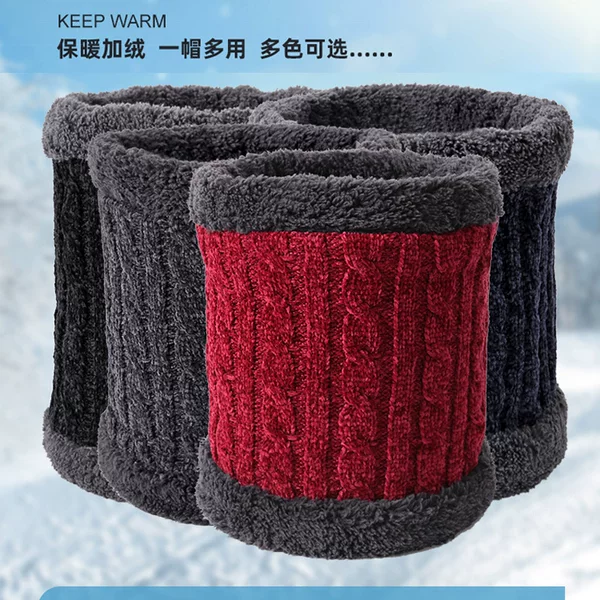 Neck Gaiter for Men and Women in Winter Fleece-Lined Knitted Wool Neck Gaiter to Prevent Cold and Heattech Thickeneded Outdoor Cycling Motorcycle Neck Gaiter