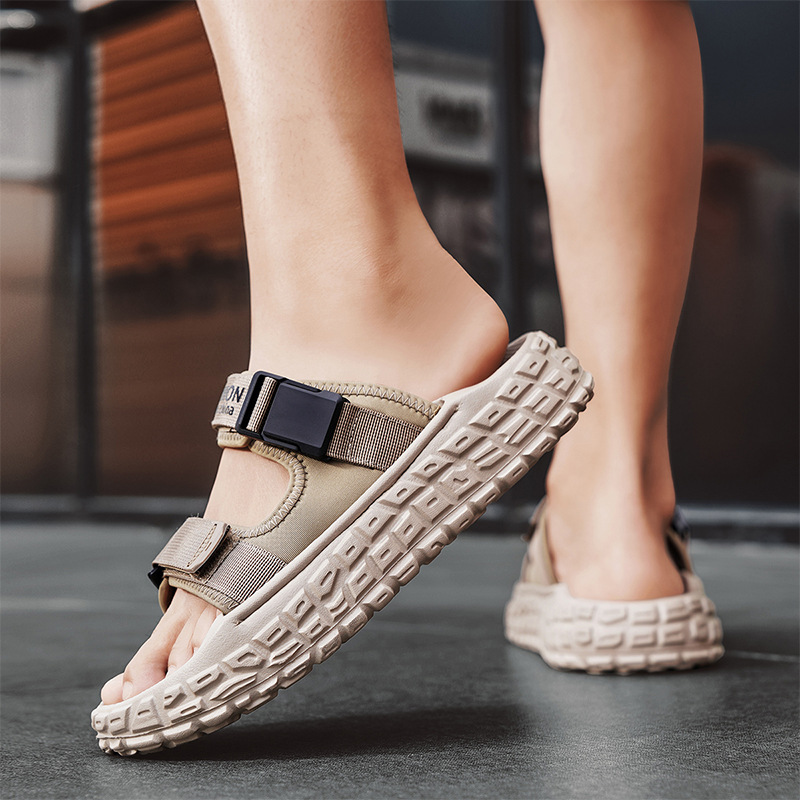 Nuevas sandalias de verano para hombre, zapatillas casuales de uso exterior resistentes al desgaste, sandalias, zapatos de playa ligeros de moda antideslizantes ligeros