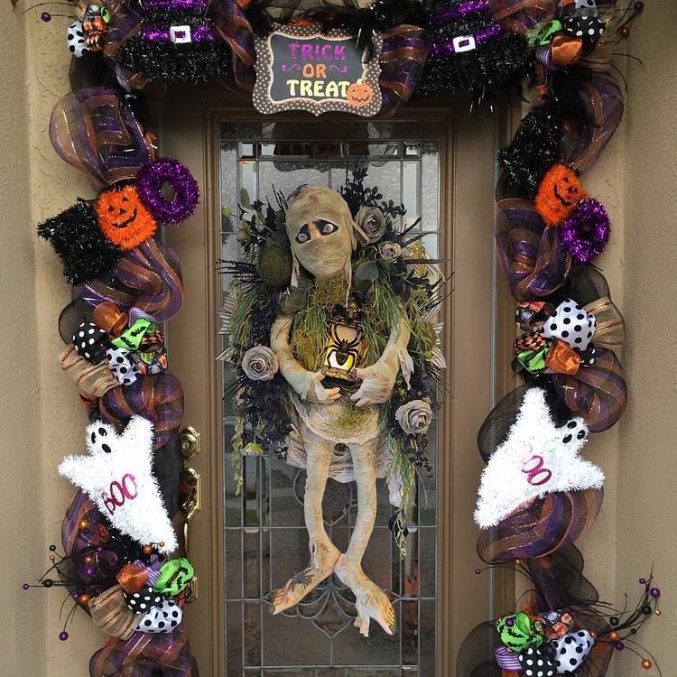 Cross-Border nuevo 2023 Mulmy Halloween guirnalda mamá Halloween guirnalda decoración de la puerta