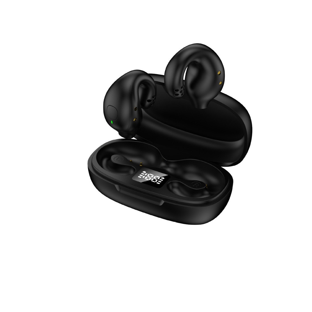 Auriculares Bluetooth R18 pantalla digital inalámbrica real no-en-oído auriculares de alta tecnología nueva conducción ósea del oído auriculares Bluetooth