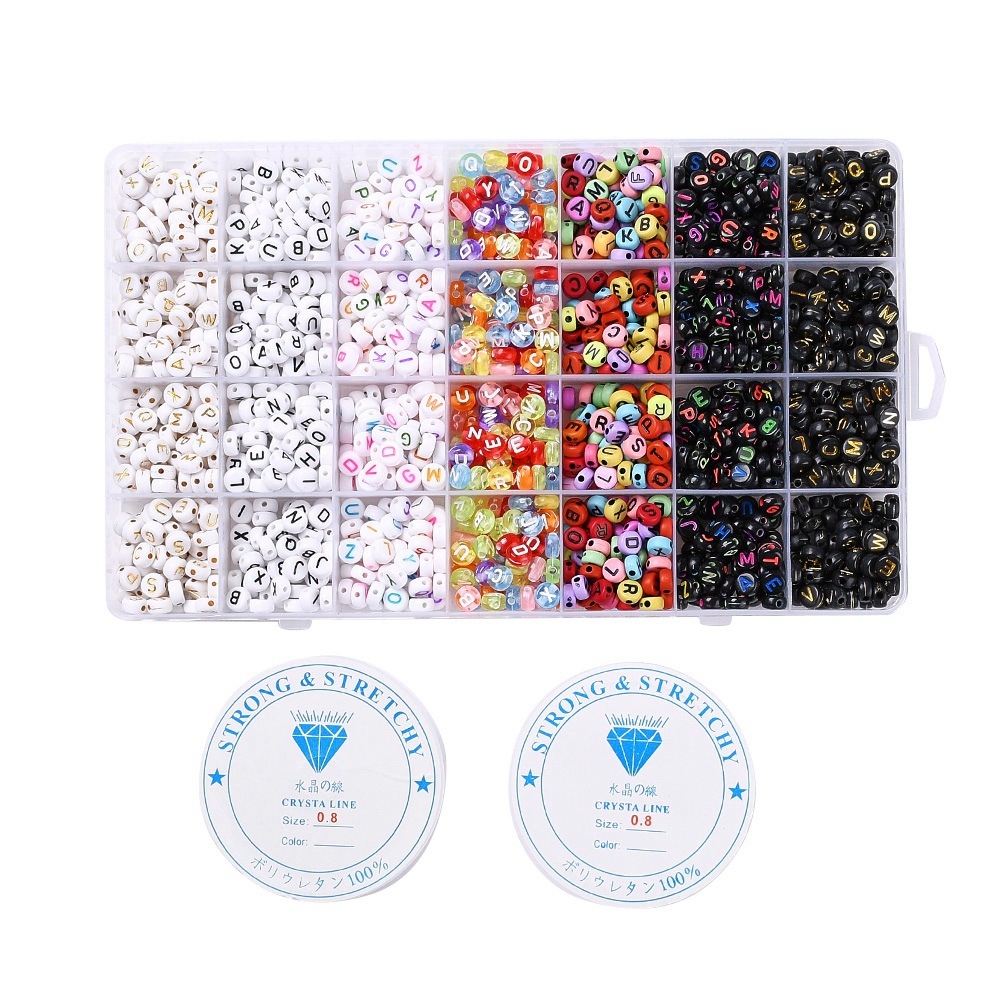 acrylic elastic set with letters