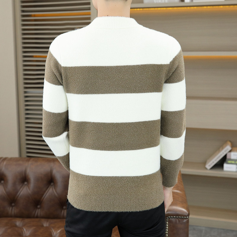 겨울 새로운 컬러 매칭 패딩 밍크 벨벳 7 일 동안 돌아올 이유 없음 남성 가을과 겨울 다목적 스웨터