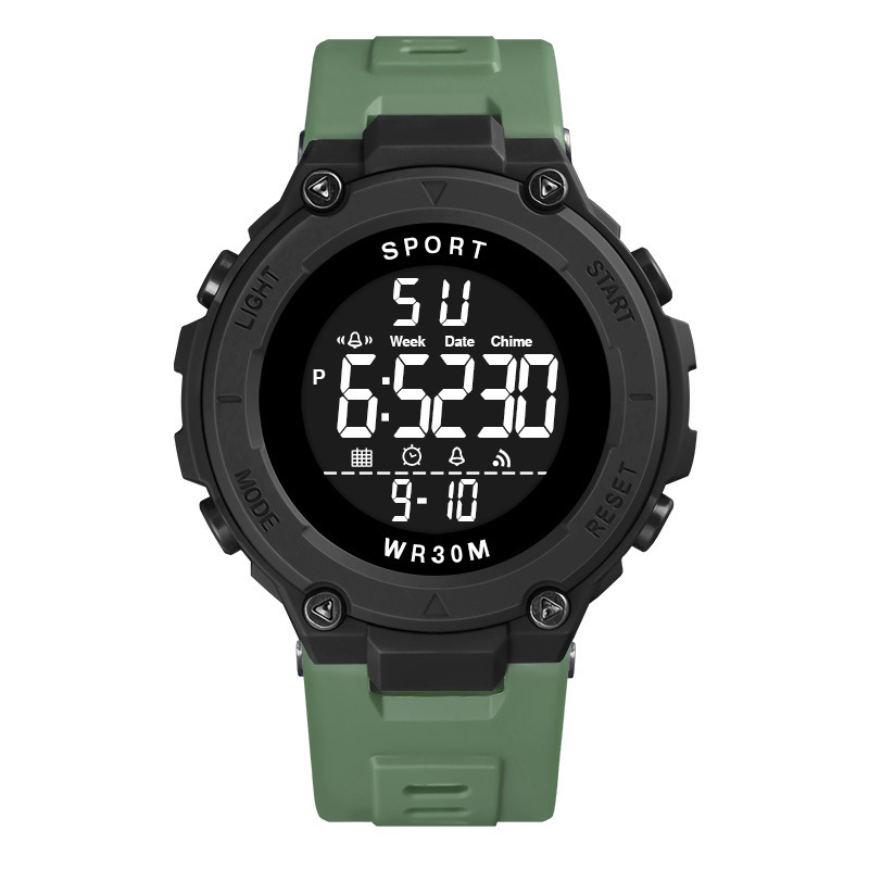 Deportes al aire libre de los hombres electrónicos LED reloj de moda multifunción reloj despertador luminoso cronómetro estudiante reloj electrónico al por mayor