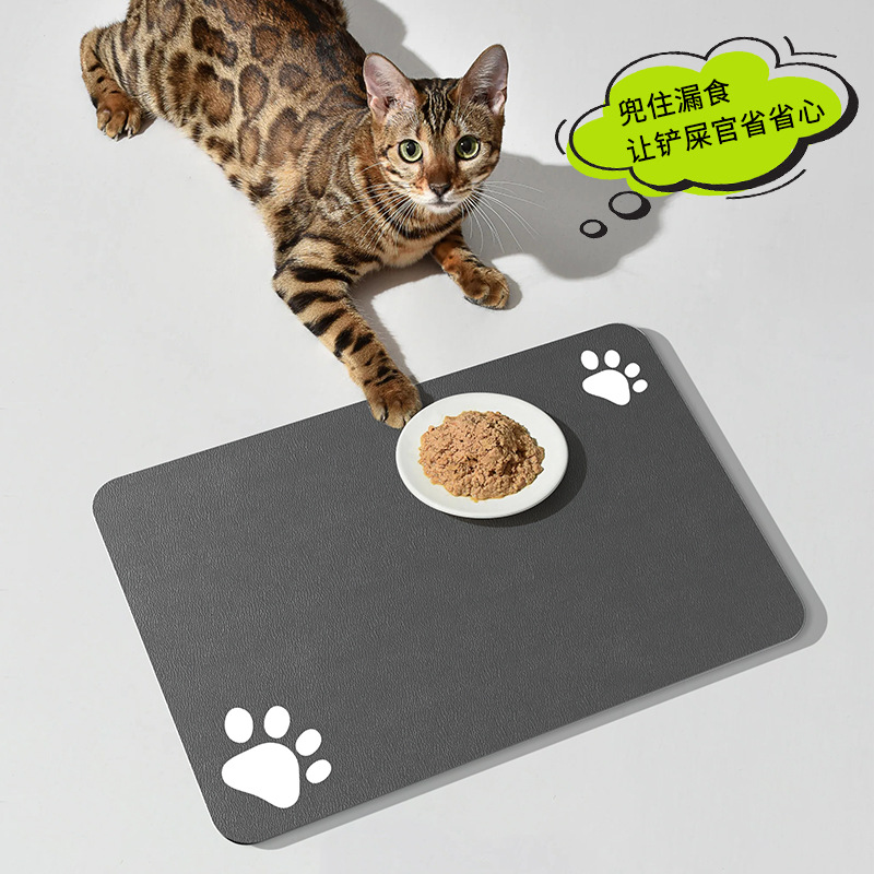 Pet Feeding Dedicated Mat Cat and Dog Meal Pad Cat Supplies Meal Pad Silicone Dog Cage Anti-Slip Waterproof Feeding Splash-proof Pad 