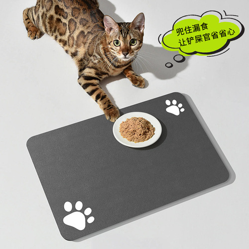 Pet Feeding Dedicated Mat Cat and Dog Meal Pad Cat Supplies Meal Pad Silicone Dog Cage Anti-Slip Waterproof Feeding Splash-proof Pad 