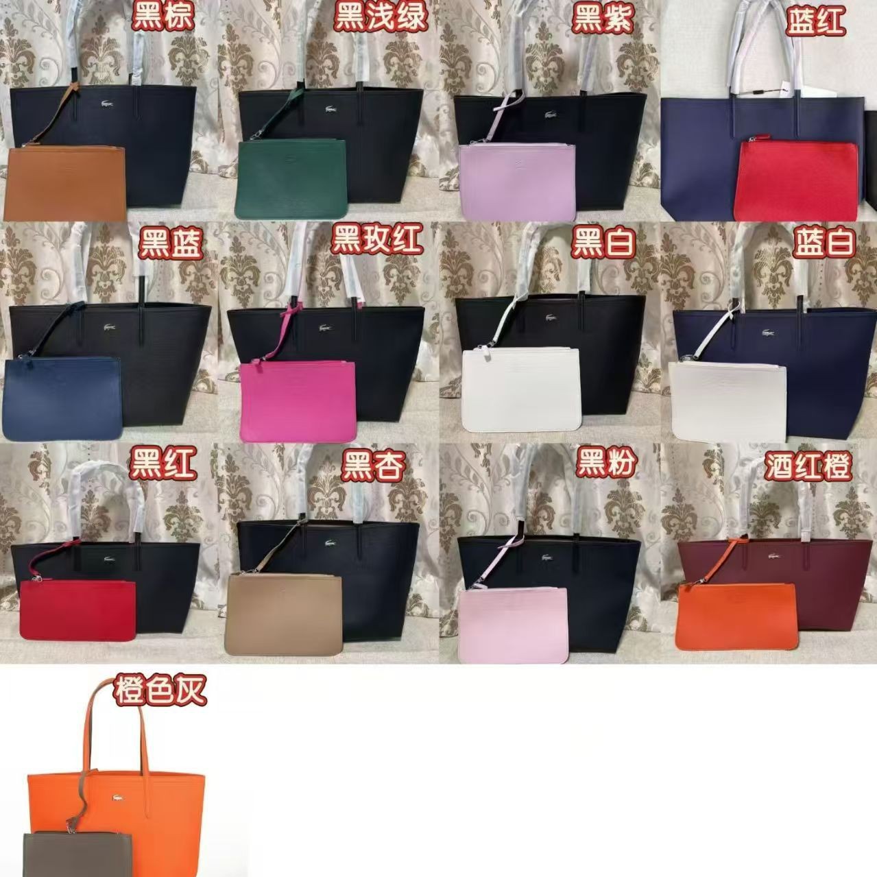 法国新双面款鳄鱼包时尚女包托特包手提包单肩包新款