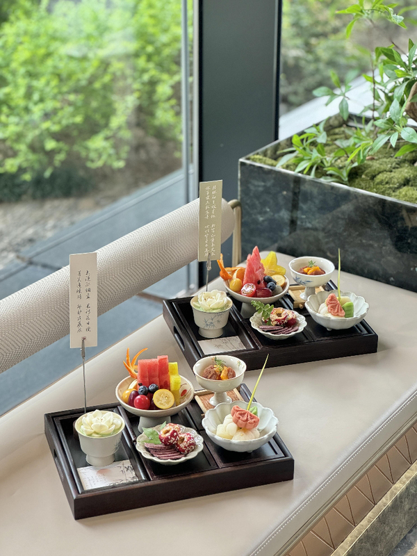 ✅中式茶歇摆盘春日茶席下午茶餐具展示架酒店会所中式点心摆|undefined
