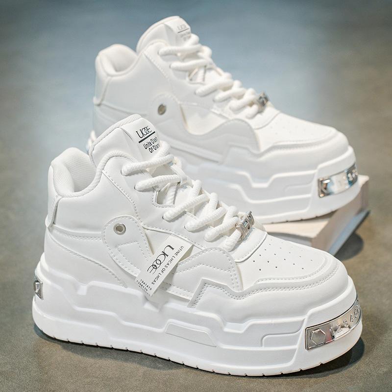 Putian Men's Shoes 2025 New Autumn and Winter Air Force One High-Top Sneakers for Teenagers Large Size 47 Trendy White Shoes