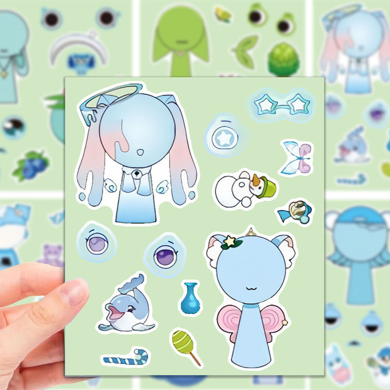 【换装】节奏盒子贴纸益智趣味手工sprunki卡通可爱diy手账本贴画|undefined