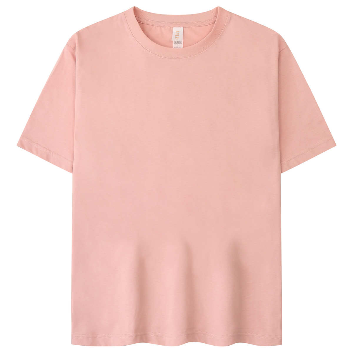 Ropa de hombre LVLV | Transmisión en vivo de comercio electrónico transfronterizo algodón fresco de manga corta camiseta hombres y mujeres de color sólido pareja T-imagen de impresión