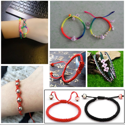 DIY Handmade Jewelry Accessories Bracelet Weaving Material A Jade Line 1mm Rope Tassel Chinese Knot Line Wholesale
