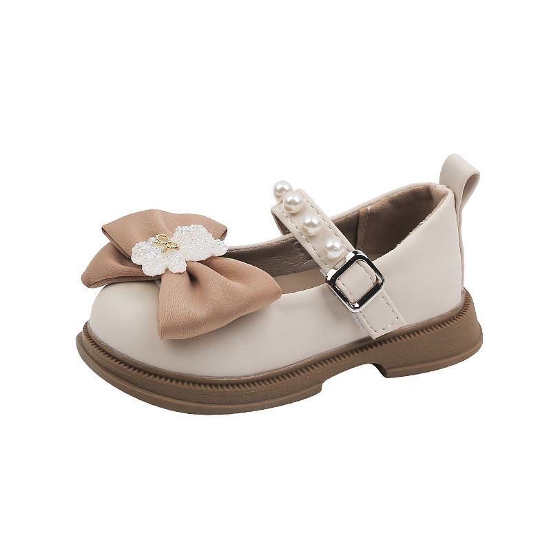 Children's Fashion Single 2023 Spring and Autumn Season New Little Bow Leather Fashionable Girl Princess Shoes Trend_voghion.com