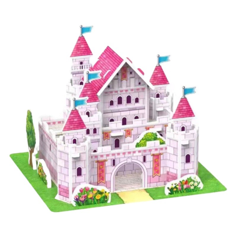 3D rompecabezas tridimensional juguetes educativos espuma de papel hecho a mano casa Coche forma puesto 61 regalo medio