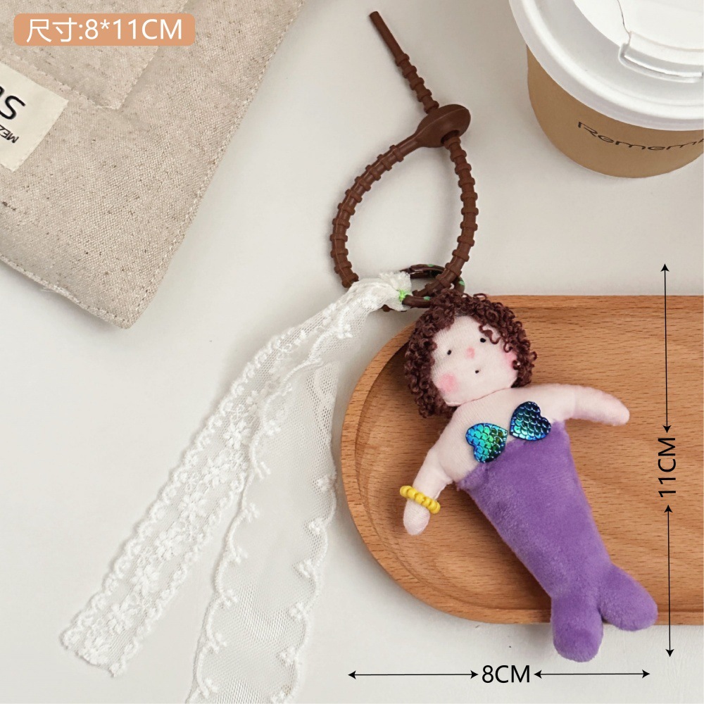 Nuevo piloto suéter oso muñeca colgante niña corazón llavero colgante decoración de coche muñeca pequeño regalo