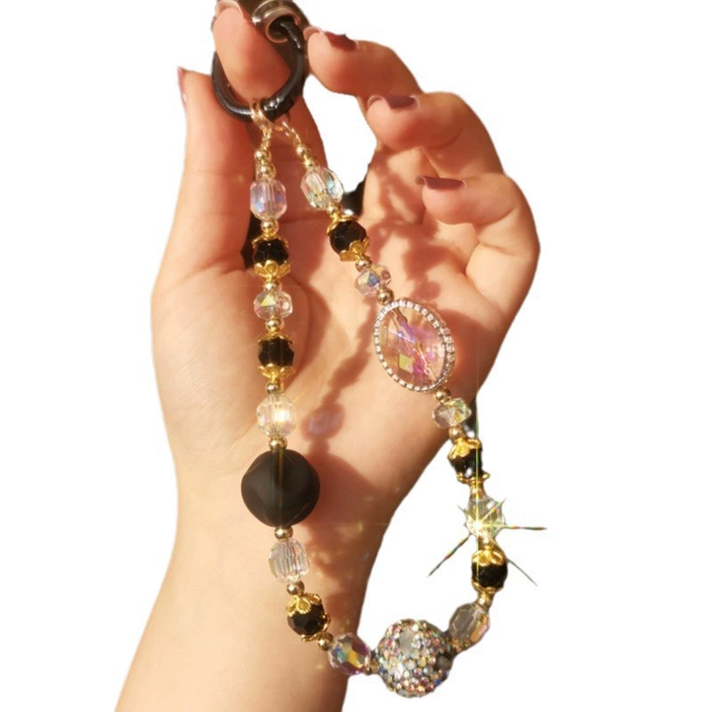 Mobile phone, strap, creative chain natural stone handmade, pendant, with gem