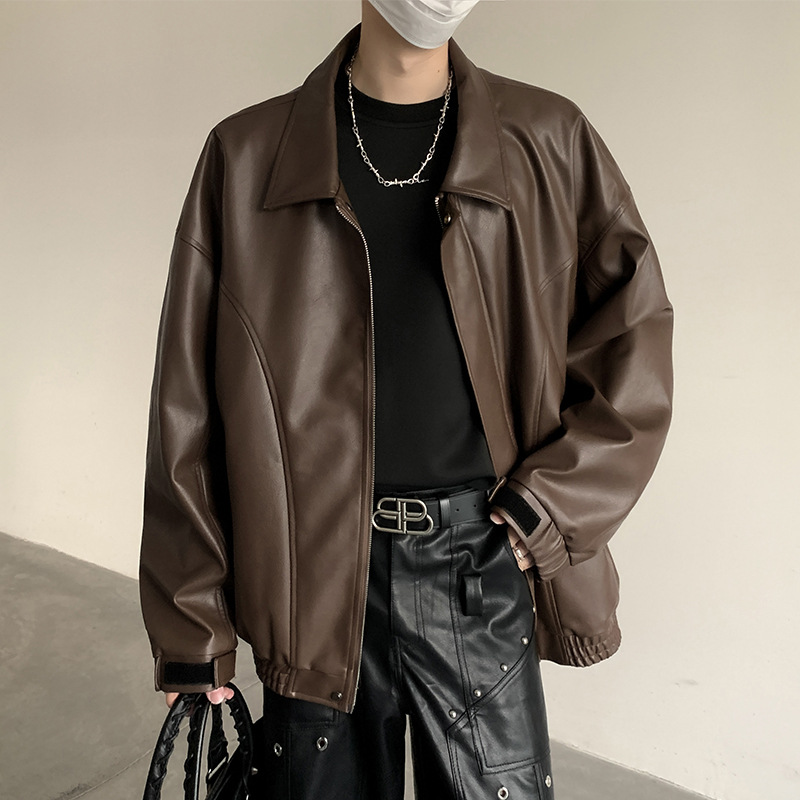 Japanese autumn retro polyurethane jacket