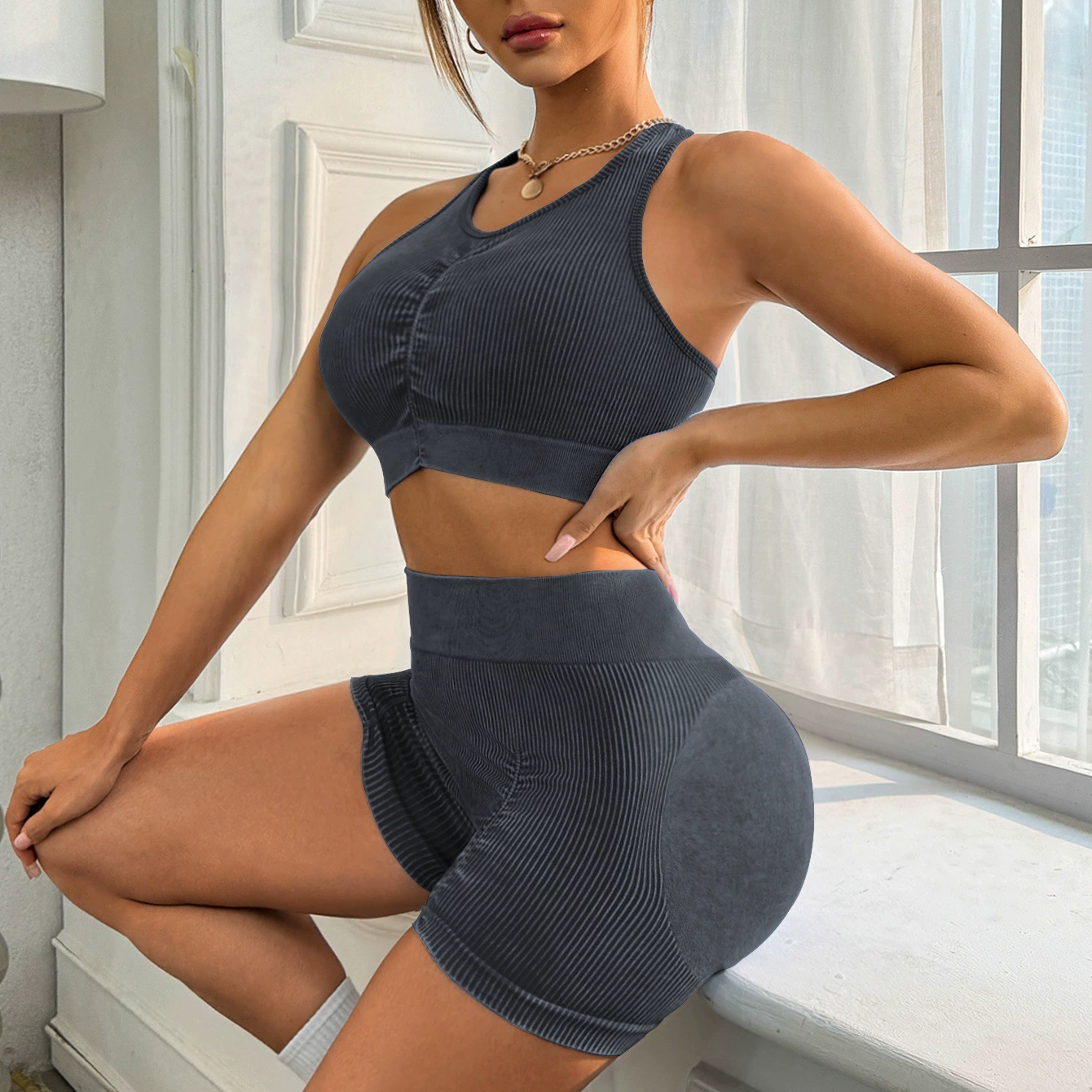 Yoga clothing, bra, shorts for gym, uniform, sports suit, tight