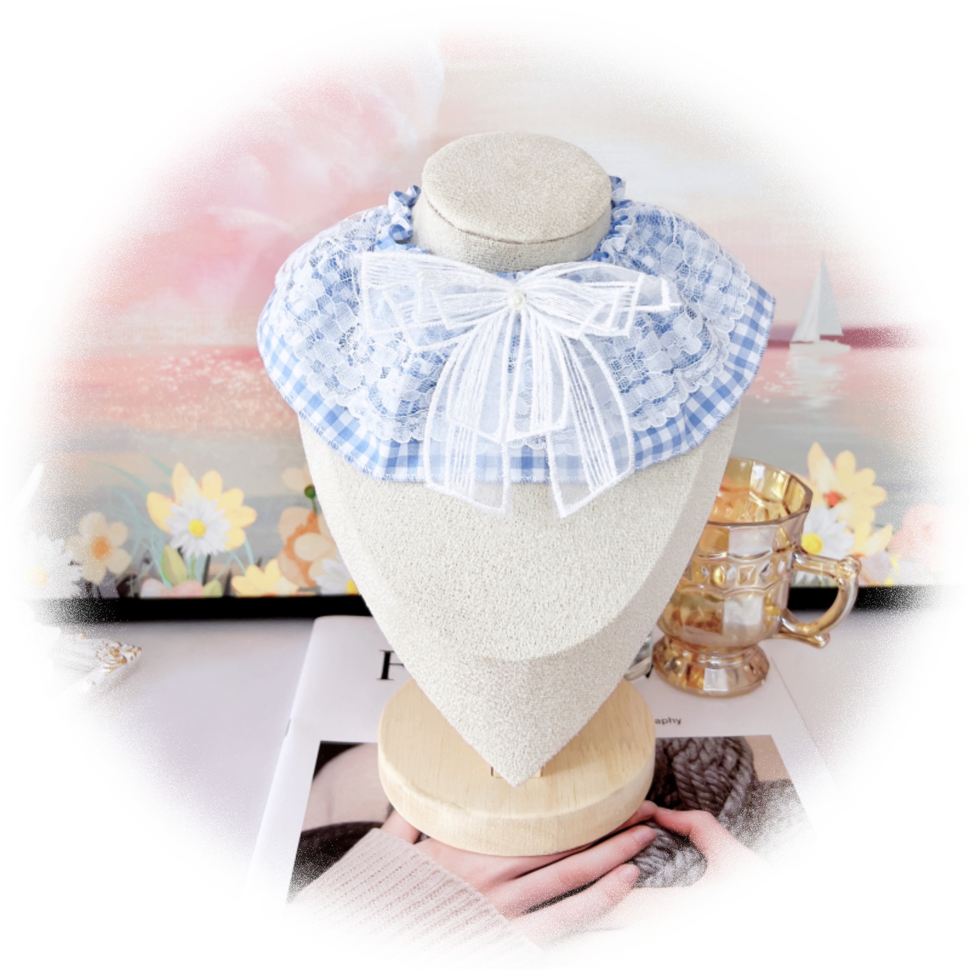 파란색 격자 무늬