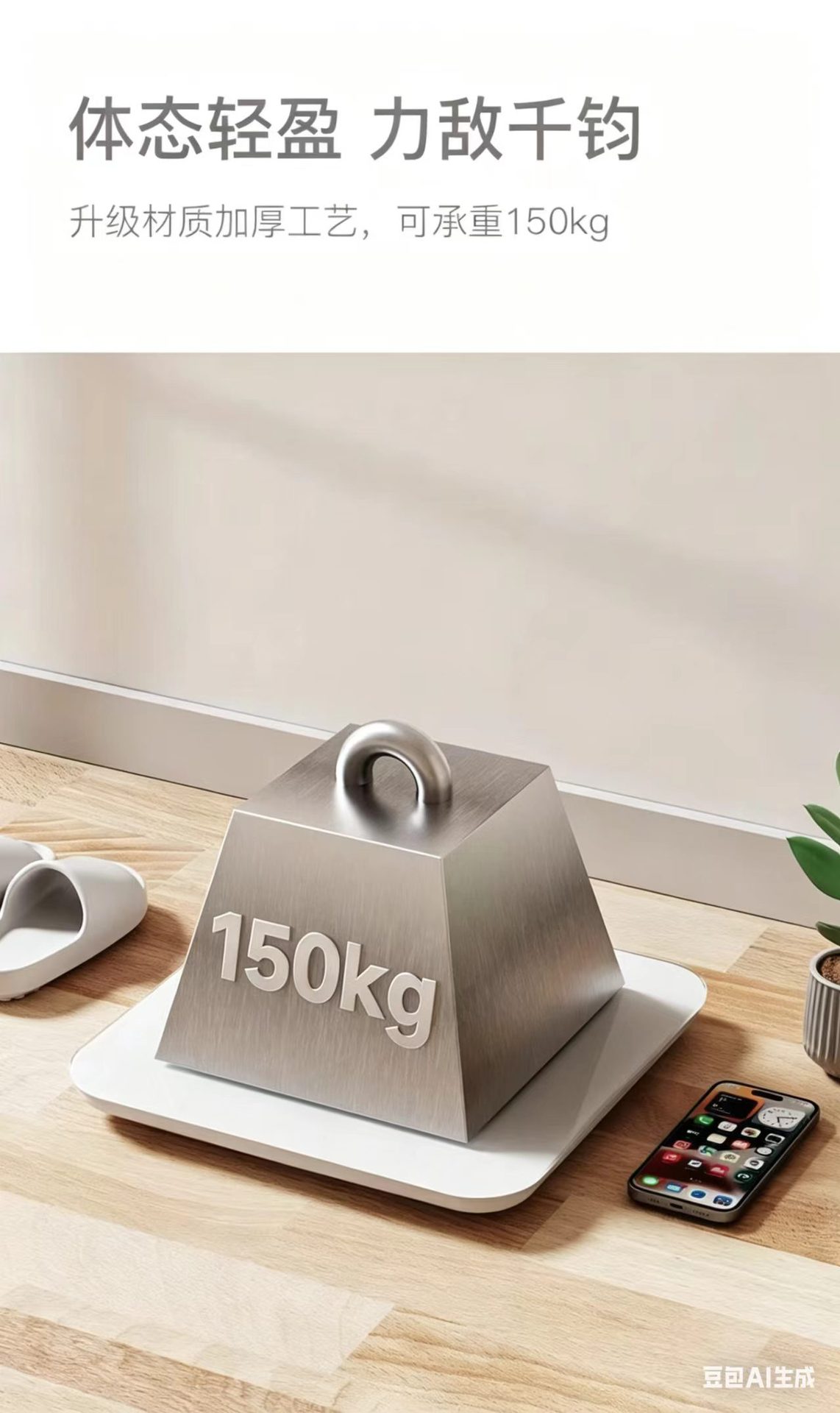 Rechargeable Electronic Weight Scale Accurate Digital Bathroom Scale Smart Health Body Scale for Adults Women Dormitory
