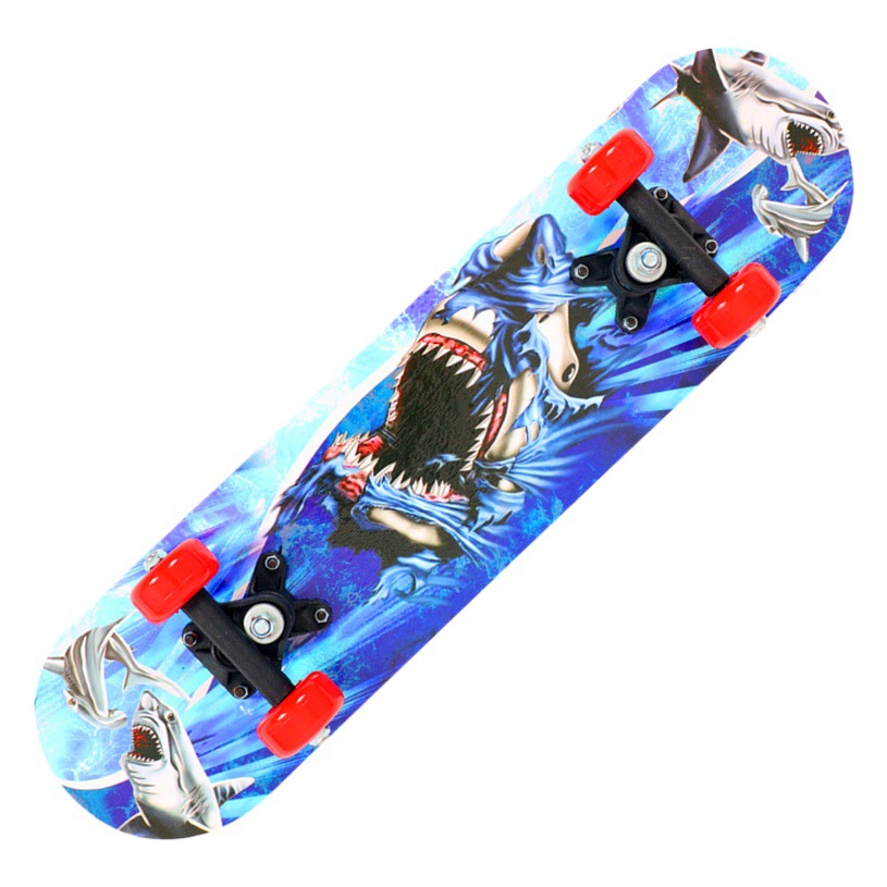 Factory wholesale 2406 four-wheel skateboard beginner double-sided children's car for men and women 6-12 maple scooter