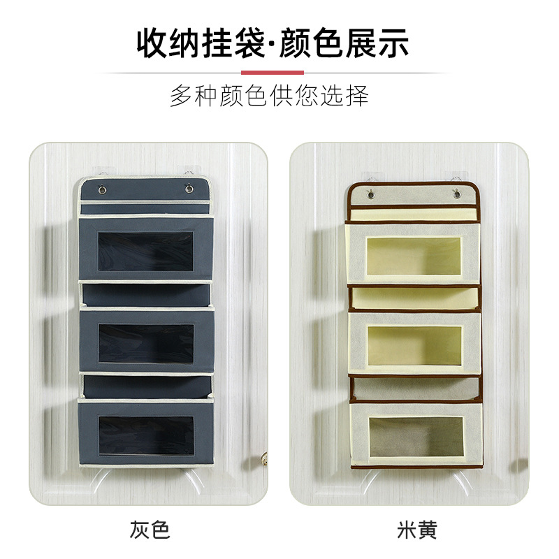 Procesamiento de puerta personalizada bolsa colgante de almacenamiento trasero bolsa de almacenamiento de pared con bolsa de almacenamiento transparente armario armario armario bolsa de almacenamiento