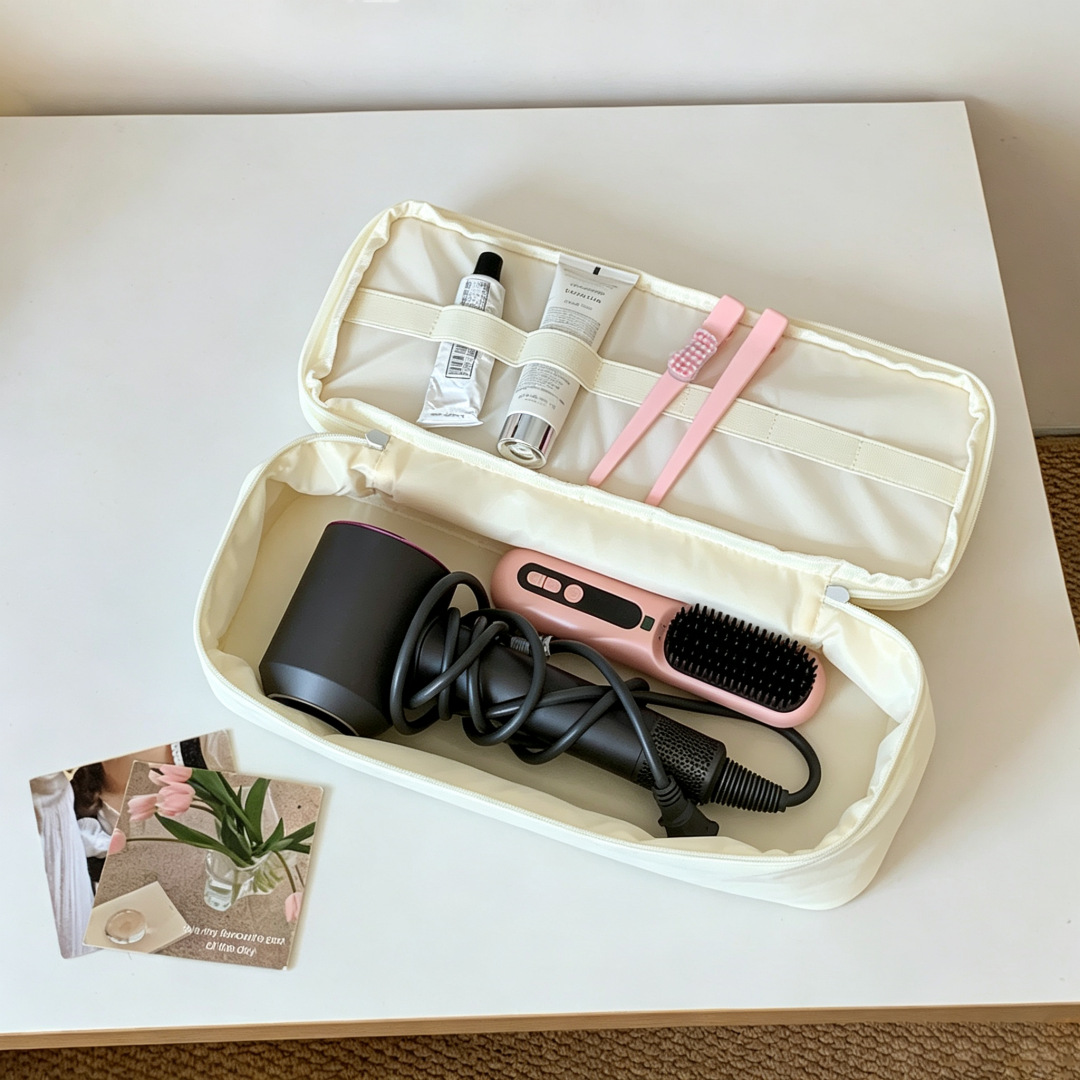Portable Household Bag, Large Capacity Handheld Double-Layer Hair Dryer And Curling Iron Organizer Storage Bag_maomaolike.com