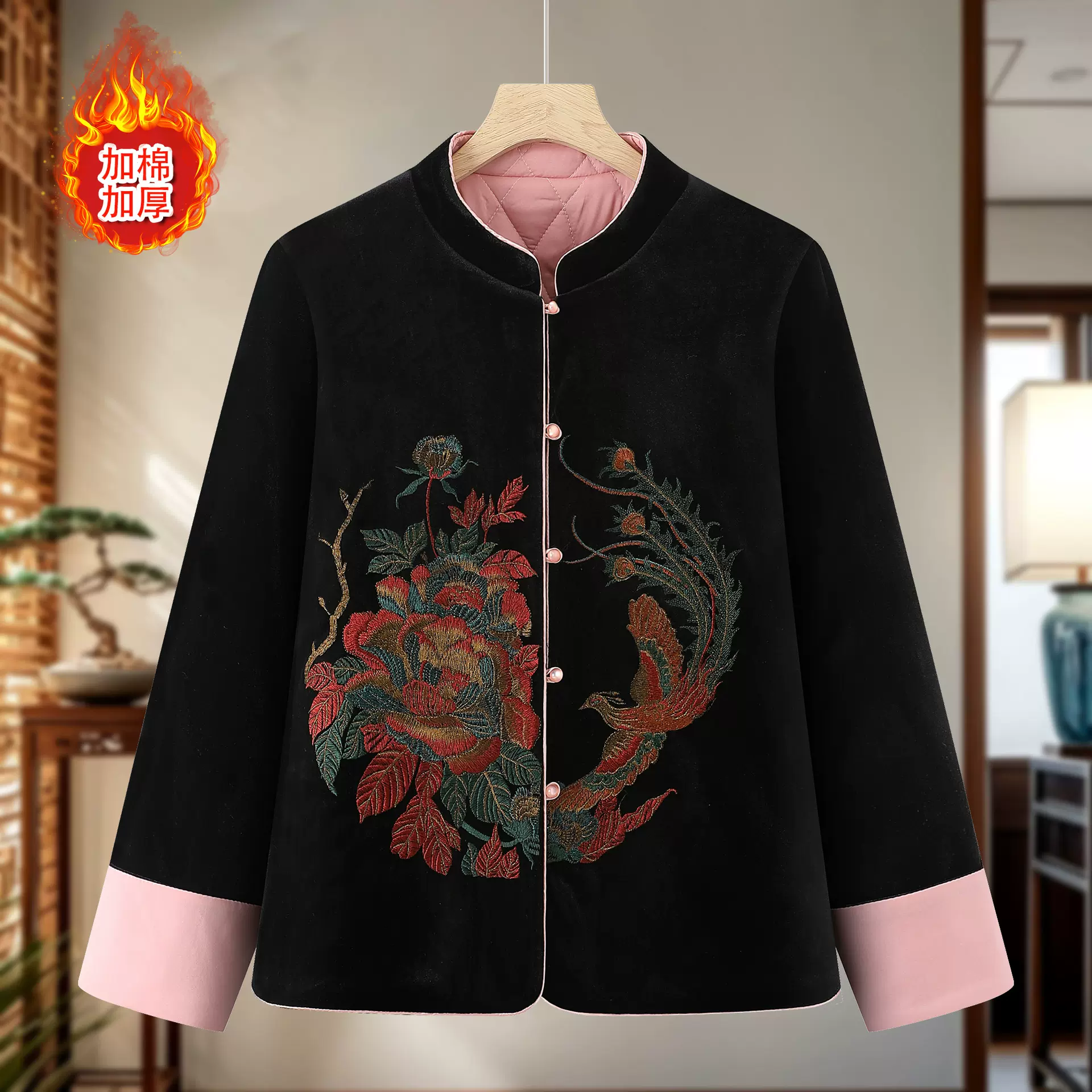 批发新中式国风中老年妈妈装夹棉马甲重工刺绣复古坎肩背心上衣