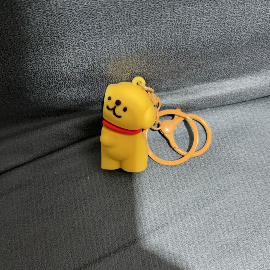 Línea cachorro pareja llavero magnético dibujos animados lindo regalo del día de San Valentín bolso de novia colgante llavero