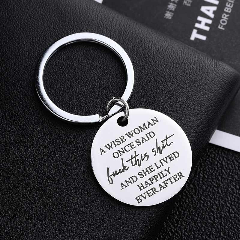 1 Piece Fashion Letter Titanium Steel Plating Unisex Keychain display picture 3