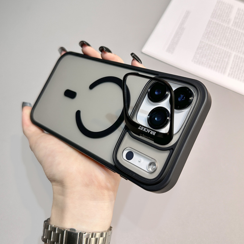 适用iPhone17PROMAX手机壳镜头支架磁吸磨砂防摔苹果16跨境15硬防|undefined