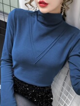 T 49571 Semi-High Neck Slim Fit T-Shirt ���޴���� �羳����
