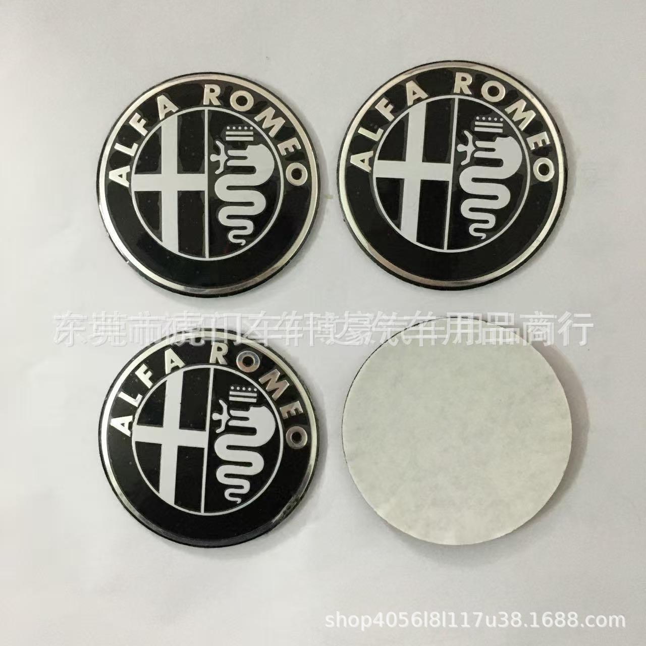 Suitable for Alpha 45mm Steering Wheel Sticker, 50mm Wheel Sticker, Black and White 50mm Hub Cap, Modification and Labeling