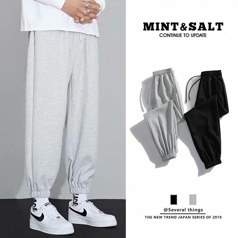 Sports Pants Men's Loose Straight Leg Spring Basketball Pants Boys Grey Sweatpants plus size Casual Long Pants Students