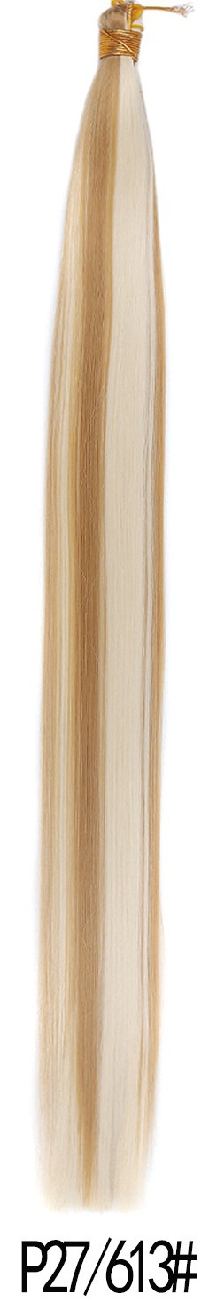 Bone Straight Hair de fibra química de 24 pulgadas Braidi ng Hai sin franjas negras largas rectas image 25