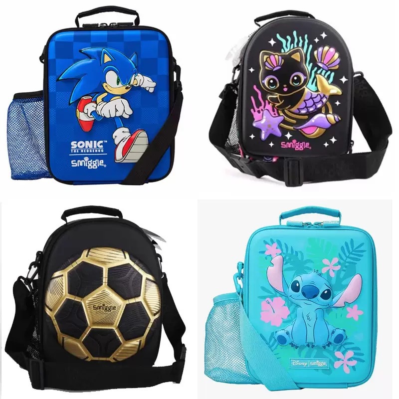 Smiggle estudiantes y niños bolso diagonal de cáscara dura de dibujos animados bolso de comida 3d bolso de hombro simple regalo de vacaciones del día del niño