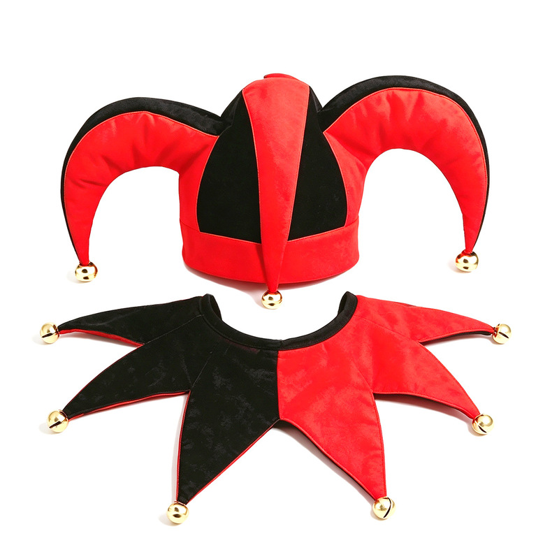 Cosplay costume hat, clown, freak, circus cosplay hat, Halloween hat, role-playing game hat, four-cornered hat Cosplay costume hat, clown, freak, circus cosplay hat, Halloween hat, role-playing game hat, four-cornered hat