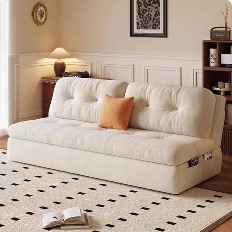 Cream Style Foldable Sofa Bed All-In-One Multi-Functional Small Apartment Living Room Study Home Office Apartment
