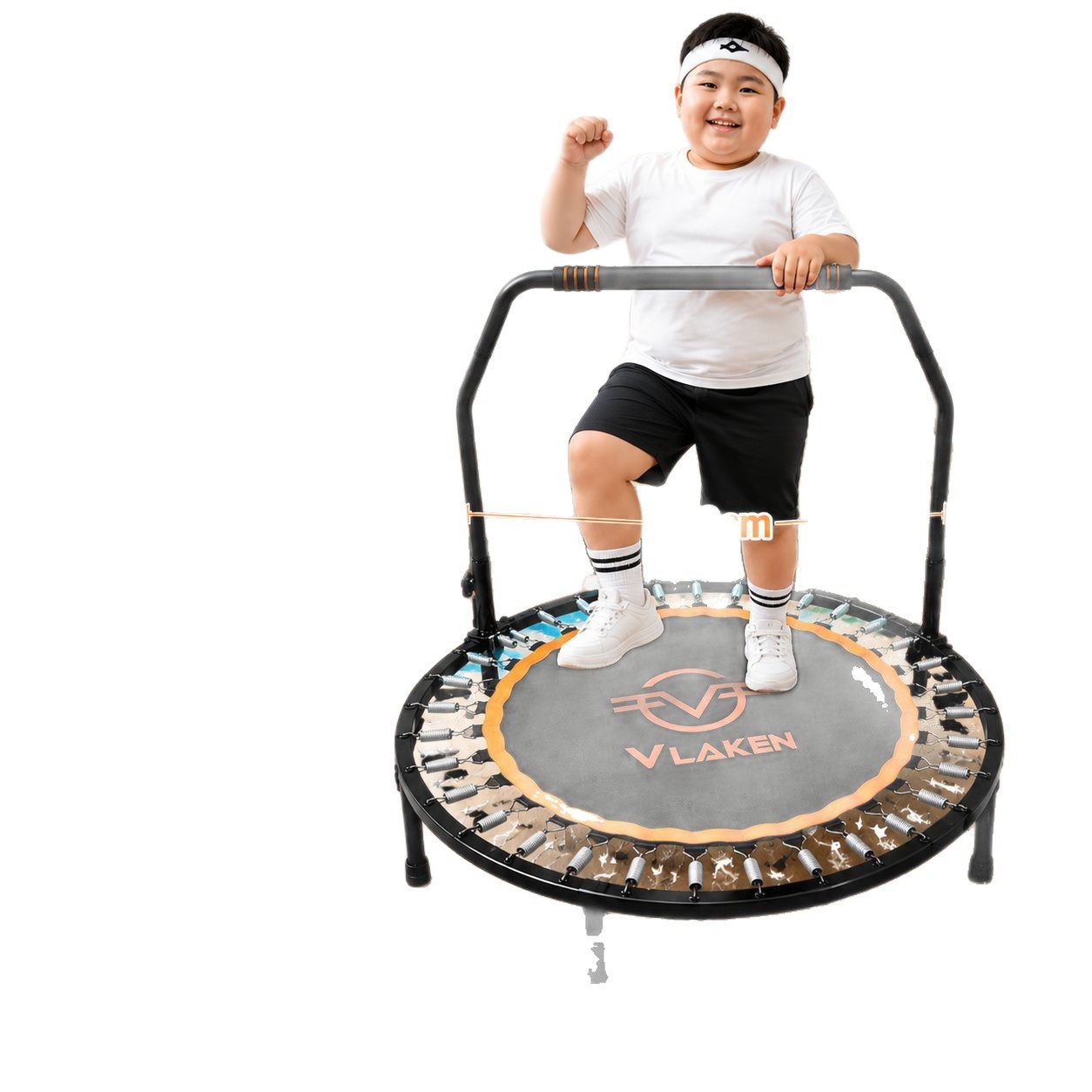 Trampolín de acondicionamiento físico, cinturón de peso para niños, pasamanos ajustables, cama de salto, cama de yoga interior para adultos, acondicionamiento físico rebote image 6