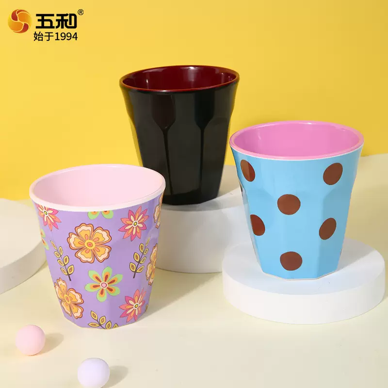 a5密胺餐具白色仿瓷茶杯杯子酒店餐厅火锅店商用塑料防摔水杯