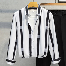 爆款男士衬衫长袖韩版潮流青年帅气百搭衬衣备货足