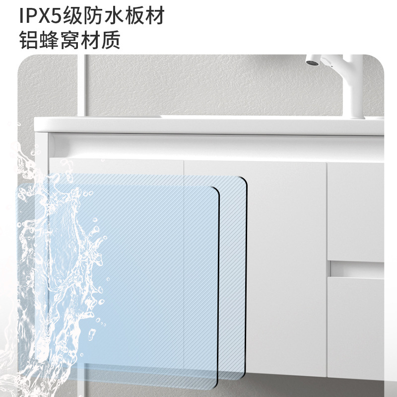 Panal de aluminio engrosada gabinete de baño combinación cerámica cuenca integrada baño cajón mesa de lavado lavabo gabinete