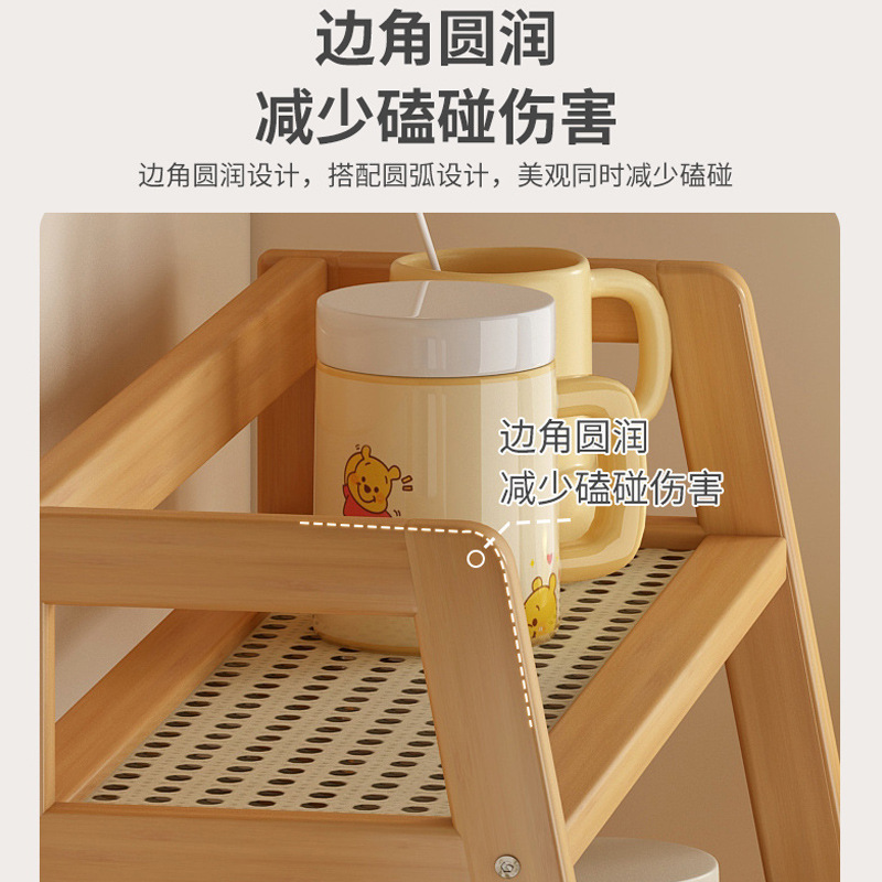 デスクトップボーグラック装飾品収納ラックティーセットティーカップラック小さなティールームテーブル茶収納ラック|undefined