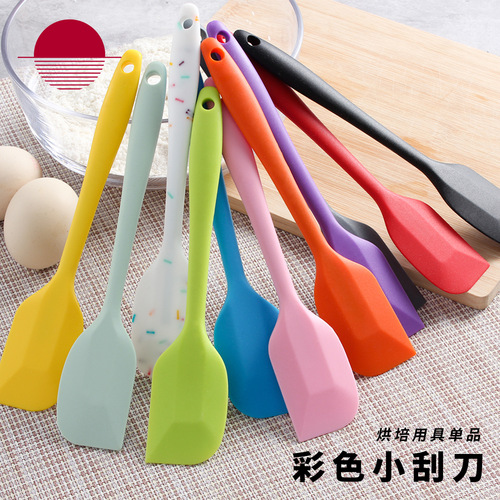 Small integrated silicone spatula butter spatula chocolate cream mixing knife cake spatula baking tools