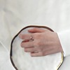 Tide, golden universal ring stainless steel, does not fade, light luxury style, pink gold, simple and elegant design