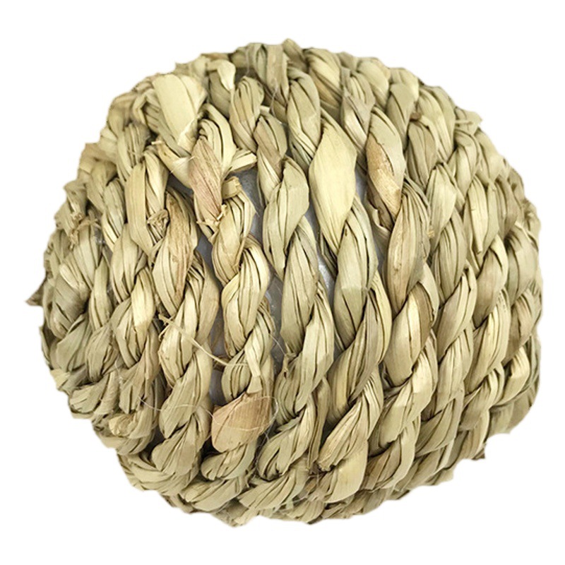 Pelota de Ratán para Conejos, Juguete de Hierba, Alivio del Aburrimiento, Mordedor, Pelota de Plantas Acuáticas, Suministros para Masticar para Cobayas, Chinchillas, Ardillas, Venta al por Mayor