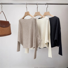 2025早秋新款女装不规则宽松毛衣针织衫韩版高级感打底衫百搭上衣