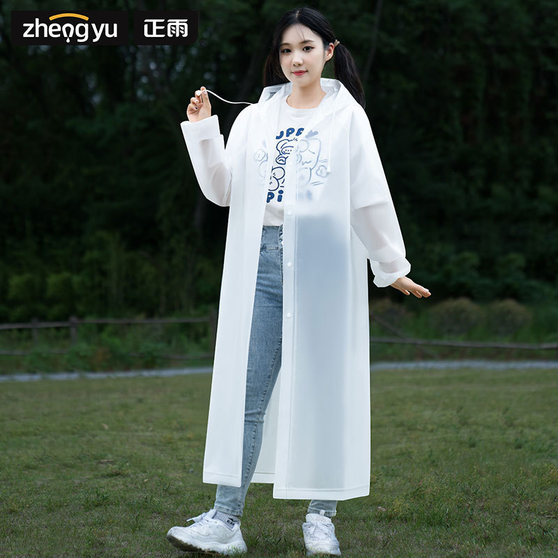 Disposable Raincoat Long Full Body Transparent Thickened Rainproof Portable Female Adult Waterproof Cycling Outdoor Student Male