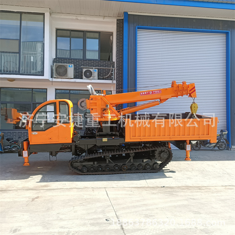 多功能履带随车吊 钢制履带底盘平板吊 3吨5吨8吨吊运机 安捷机械